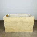 Rectangular travertine coffee table