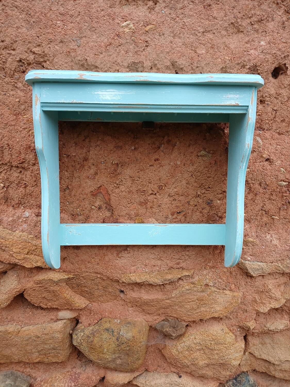 Revamped antique wall shelf