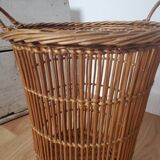 Braided wicker basket