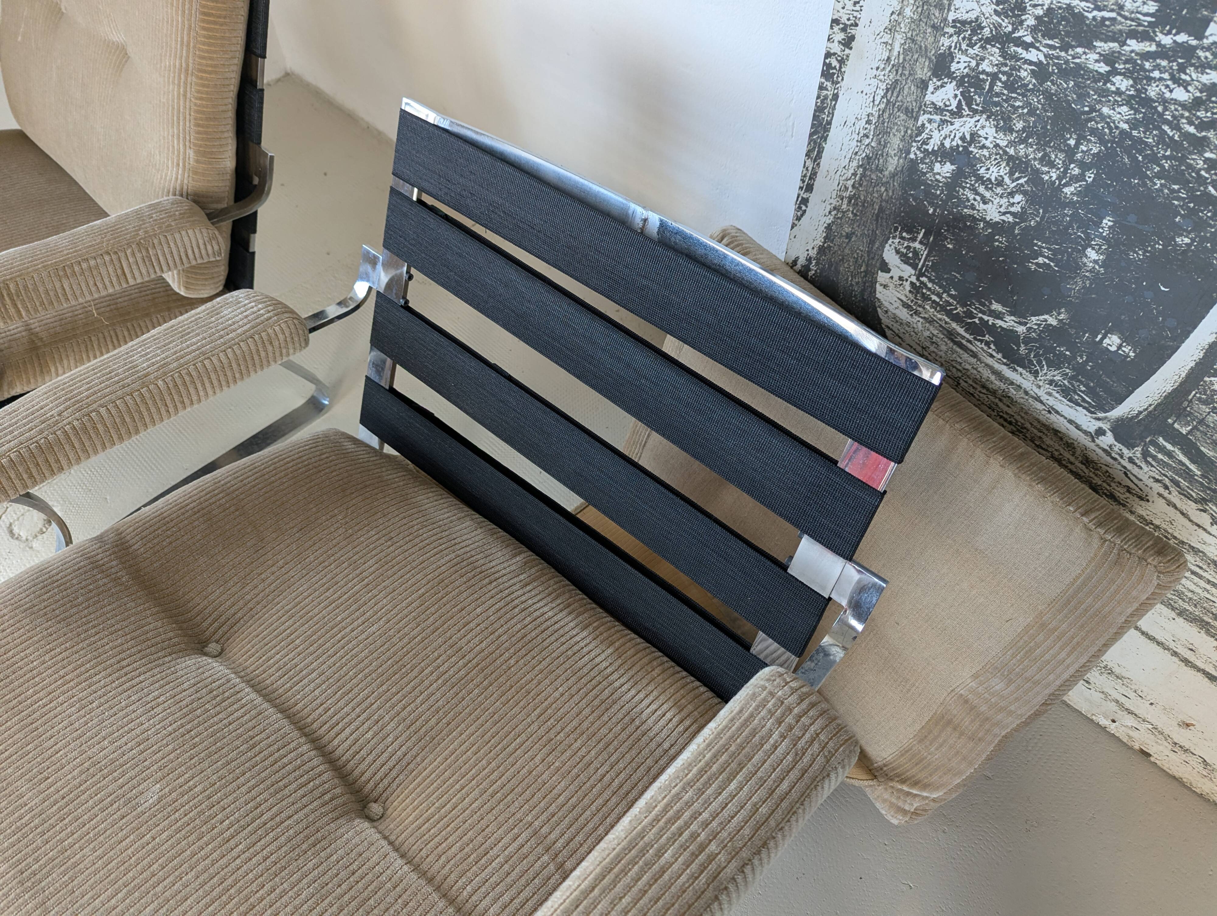 Pair of modernist armchairs by Reinhold Adolf for COR, 1970.