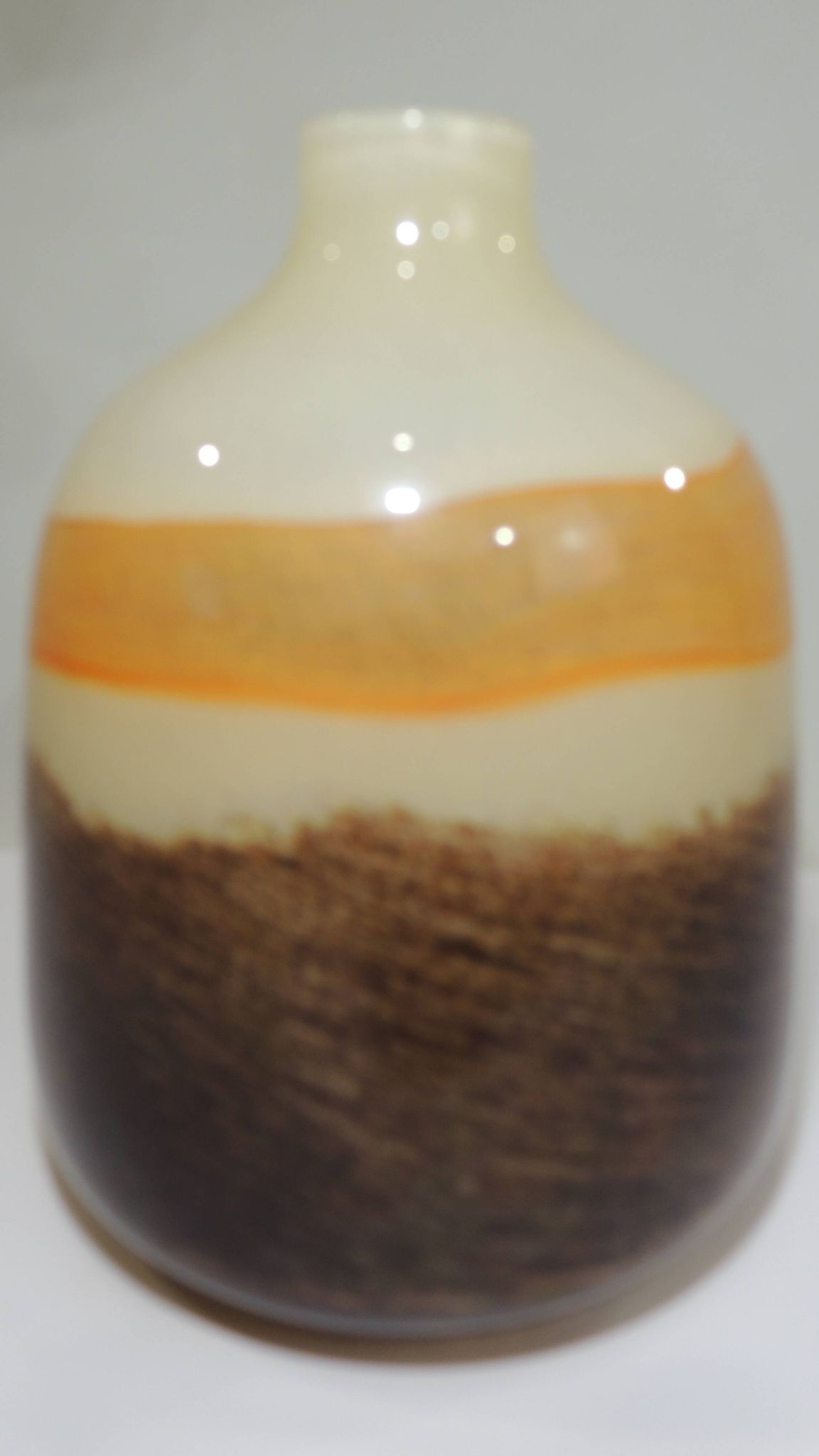 Vase à fleurs en verre  multicolore de Murano/vintage