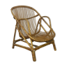 Rattan shell armchair