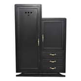 Wardrobe combo linen closet dresser Parisian patina
