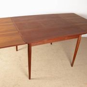 Table de repas Danoise carrée et extensible, teck, modèle 592, Arne Vodder.