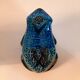 Vintage frog statue, Aldo Londi for Bitossi, Rimini blue series.