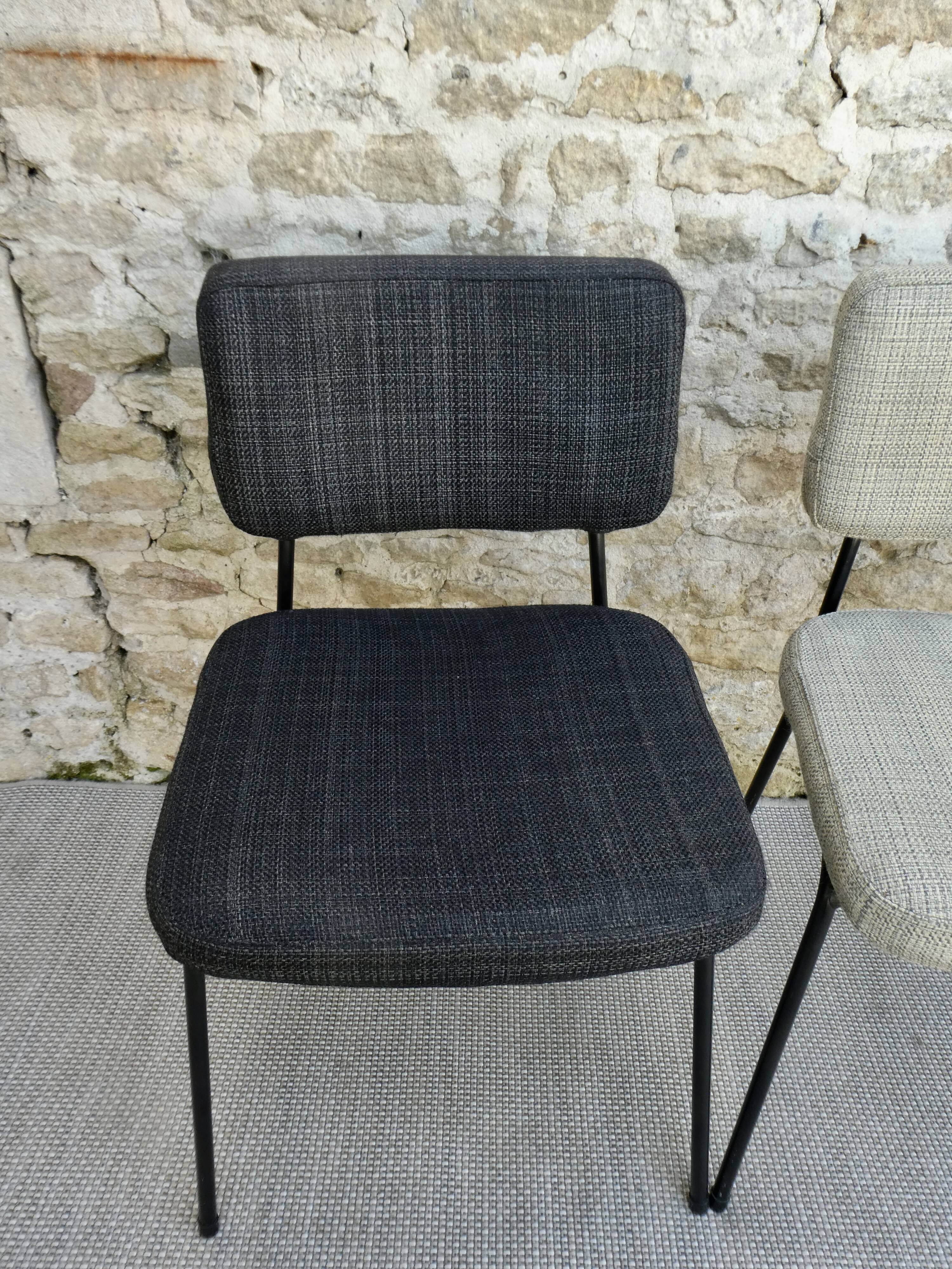 Pair of André Simard chairs for Airborne, 60s