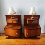 Pair of Art Deco bedside tables 1940