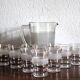 Service 12 verres et pichet granités vintage 1950s