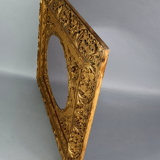 Old frame view rectangle or oval wood gilded stucco 58x48 cm SB108