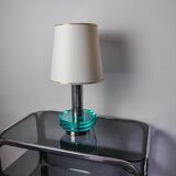 Lampe space-age par Zero Quattro, verre de murano bleu , Italie, 1970