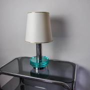 Space-age lamp by Zero Quattro, blue murano glass, Italy, 1970