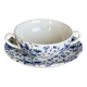 Vintage double-handled cup & saucer – Royal Tudor “Bouquet” blue