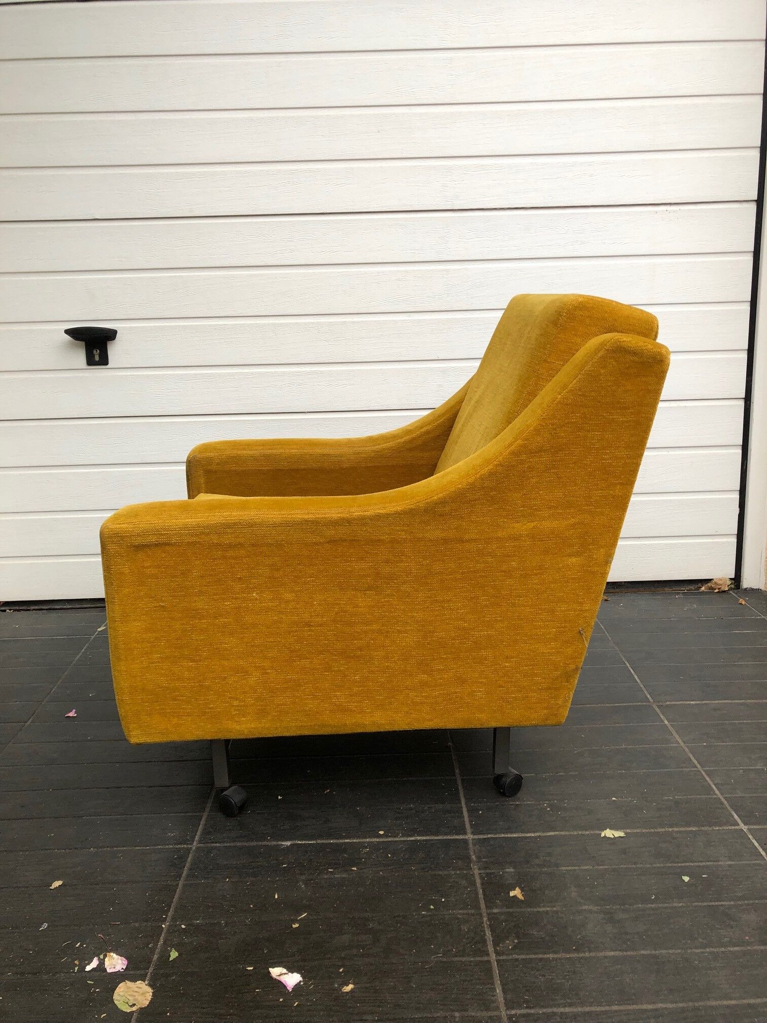 Fauteuil vintage velour