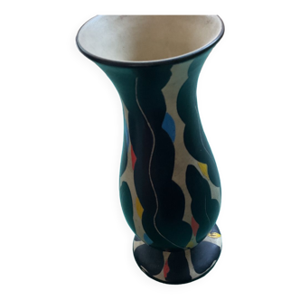 Vase noir porcelaine vintage