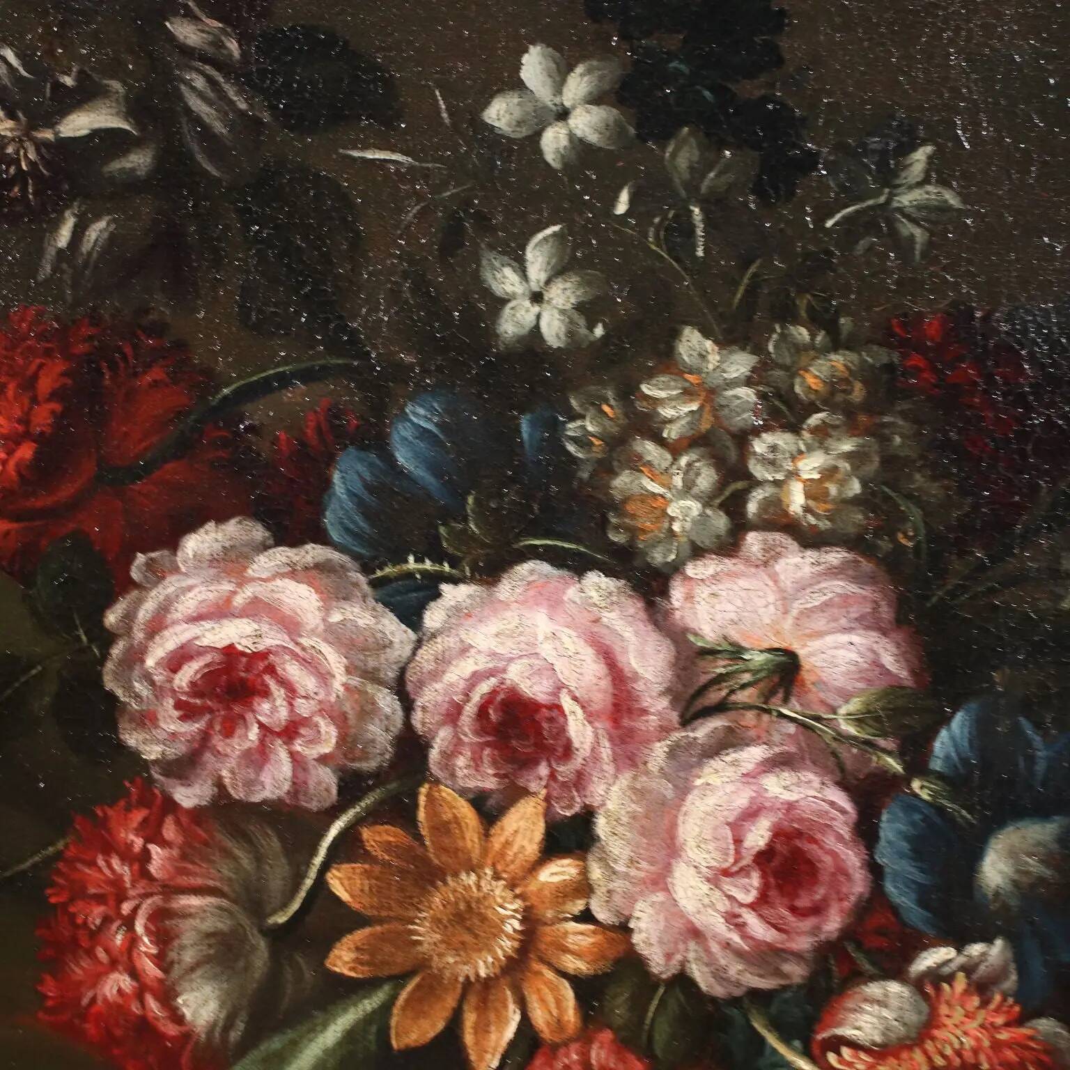 Old painting still life in oil on canvas Italy 17th-18th century