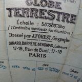 Earth Globe Forest end 19th H39 cm