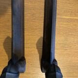 Paire de chenets anciens en fonte
