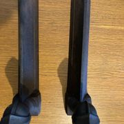 Pair of antique cast iron fire dogs
