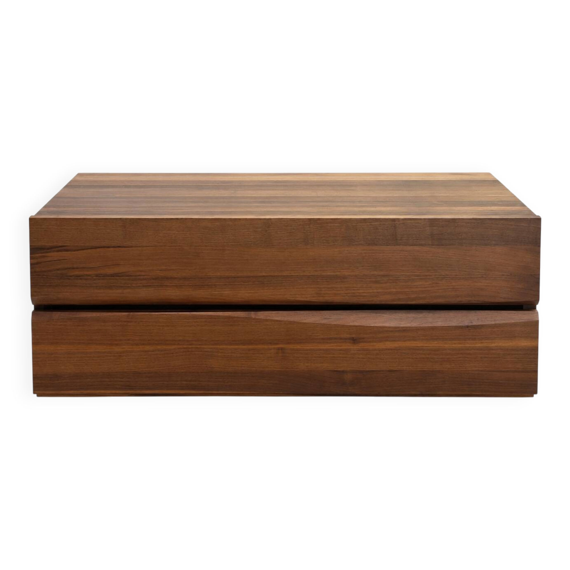 Low teak furniture with 2 drawers