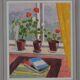 Original Swedish Oil On Panel – “Books And Blossoms” – Vintage & Framed – 91 × 77 Cm
