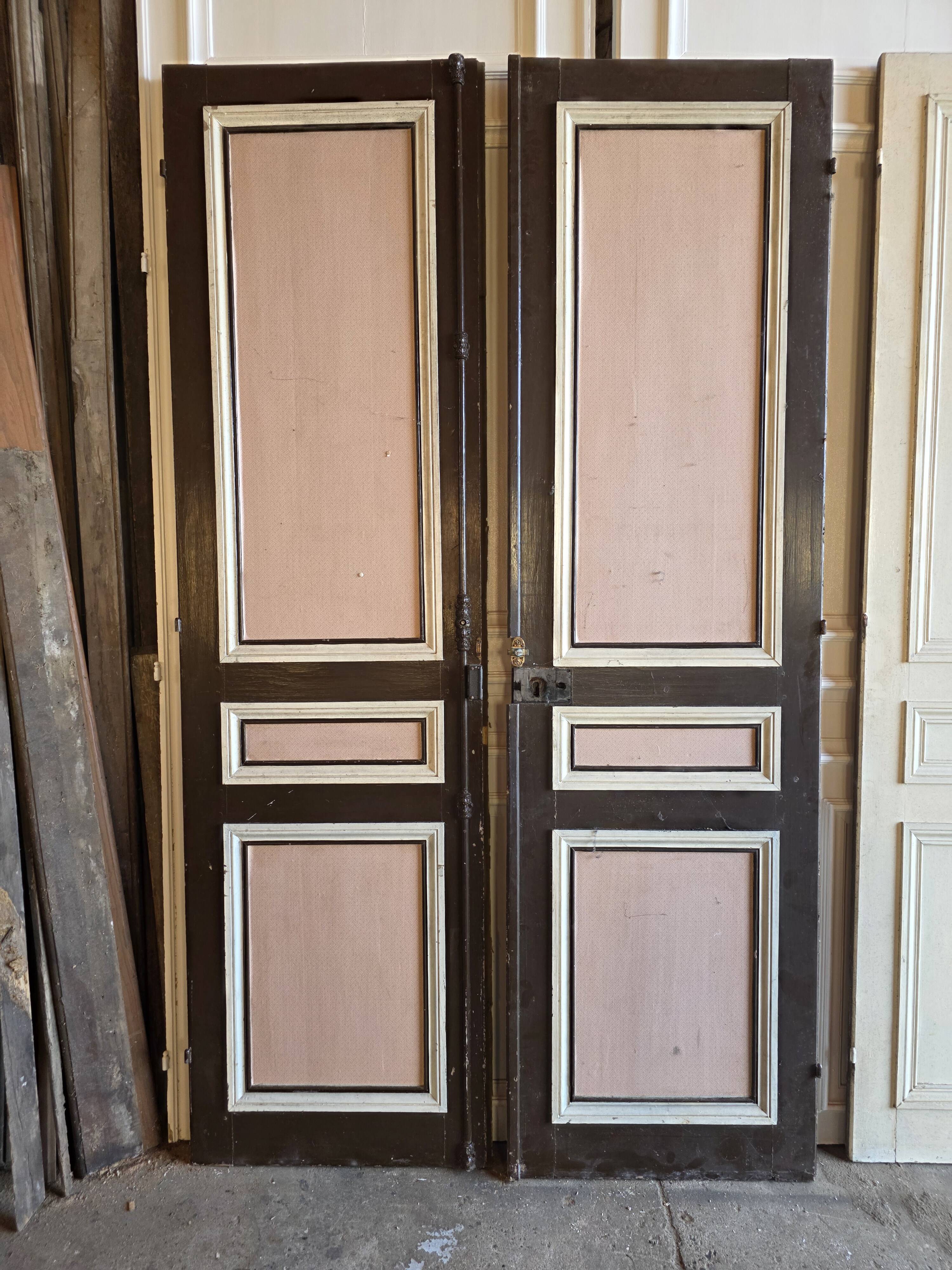3 paires de portes de séparation du XIXème s.