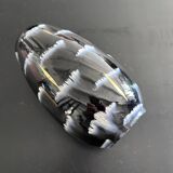 Black, white and gold art deco vase