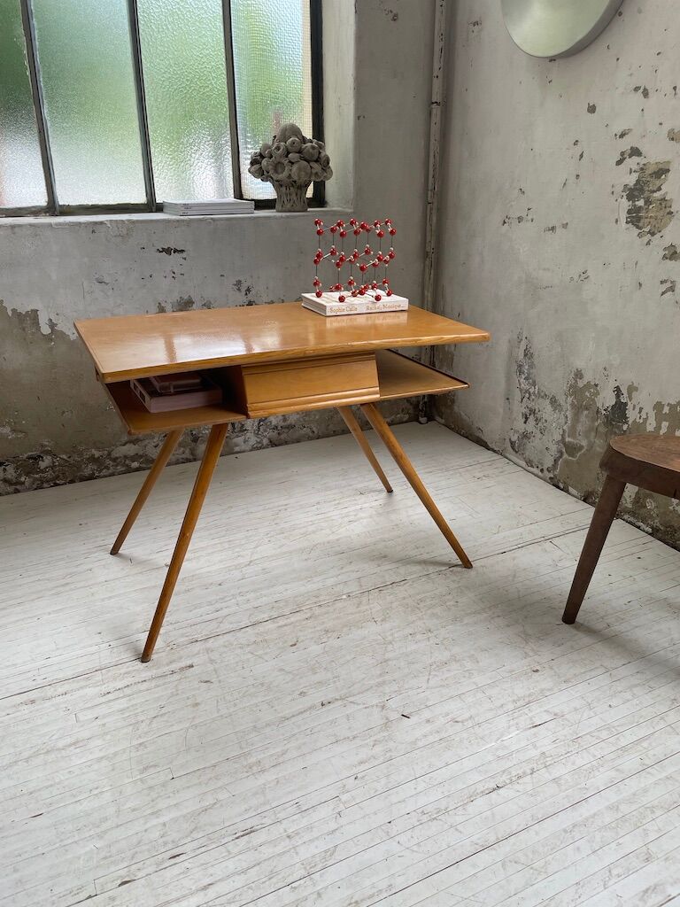 Vintage oak compass desk