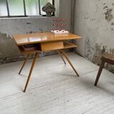 Vintage oak compass desk