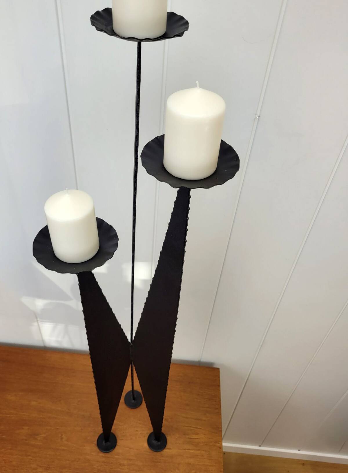 Large Vintage Brutalist Chandelier • Wrought Iron • XXL • 1950