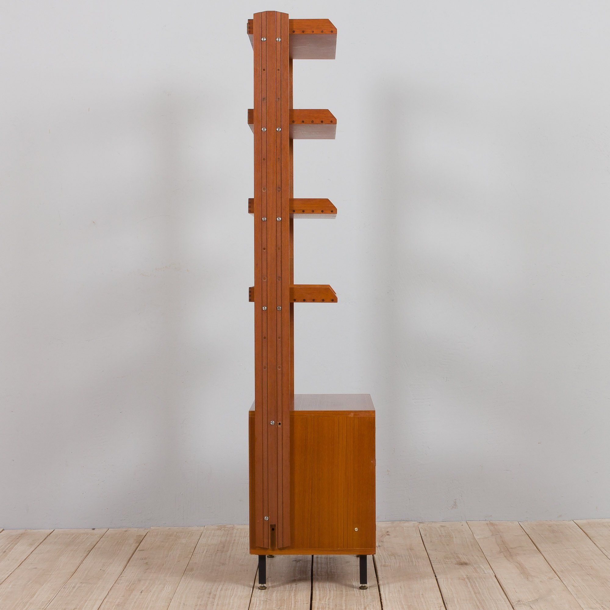 Italian teak free standing wall unit 1970s