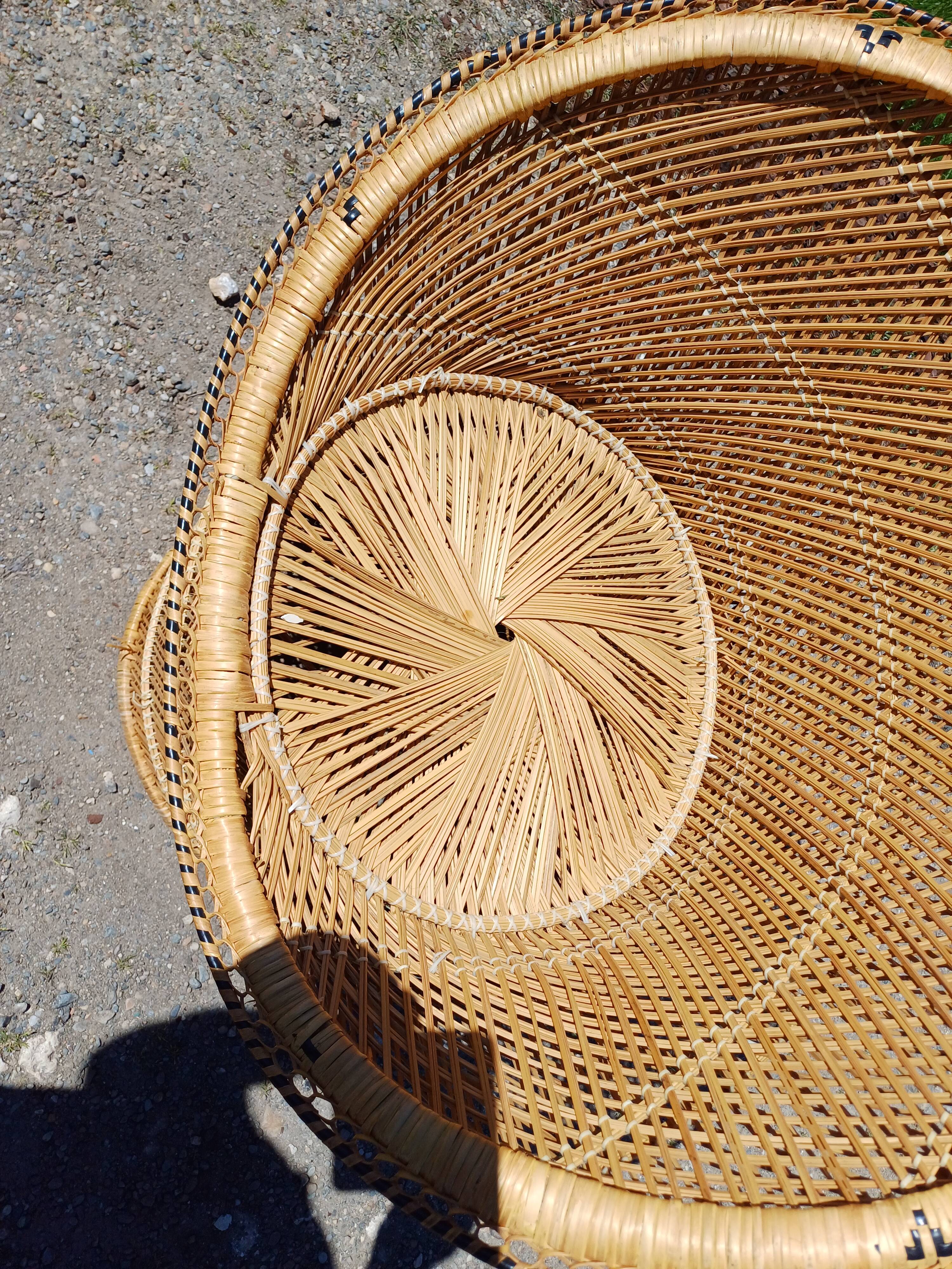 Pair of Vintage Wicker Armchairs