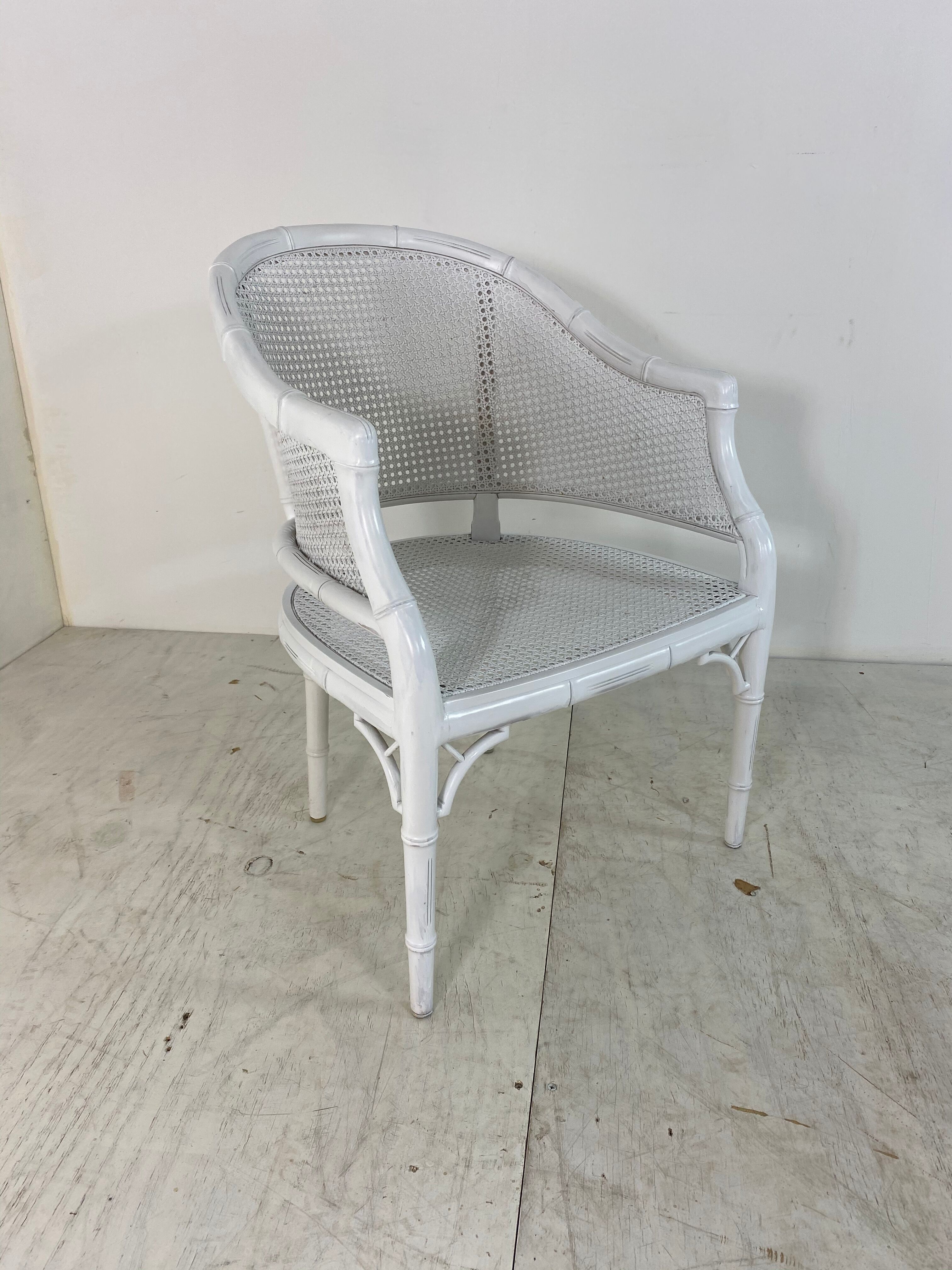 Chippendale style faux bamboo easy chair, 1960s