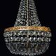 Bronze and crystal hot air balloon chandelier