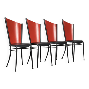ensemble de 4 chaises - 1980