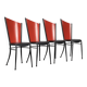 Set of 4 postmodern dining chairs, Italy, 1980s