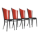 Set of 4 postmodern dining chairs, Italy, 1980s