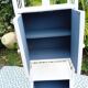 White rattan shelf