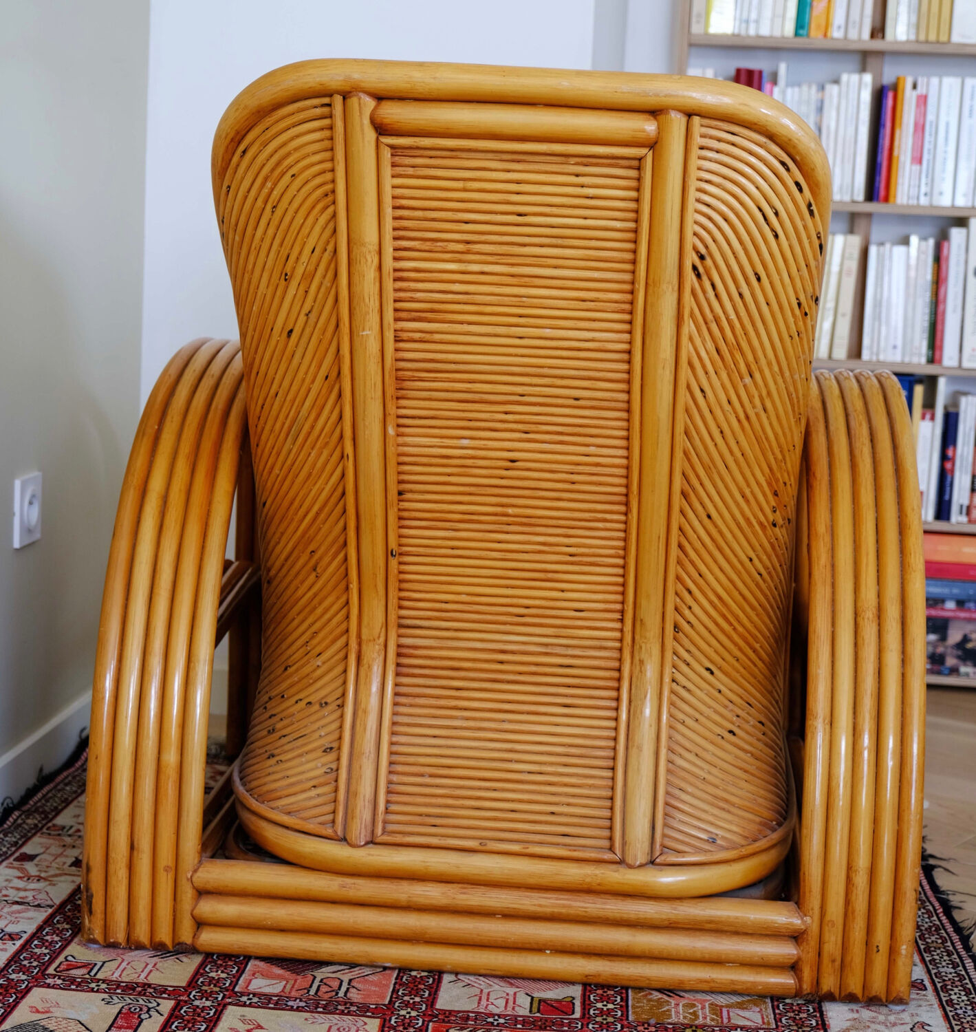 Paire de fauteuils rotin