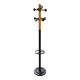 Unilux vintage coat rack – black metal and wood – 80s/90s design