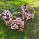 Pair of Art Deco cowhide armchairs
