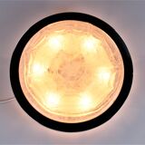 Vintage ceiling lamp Doria leuchten with ice glass and metal, Germany 1960s