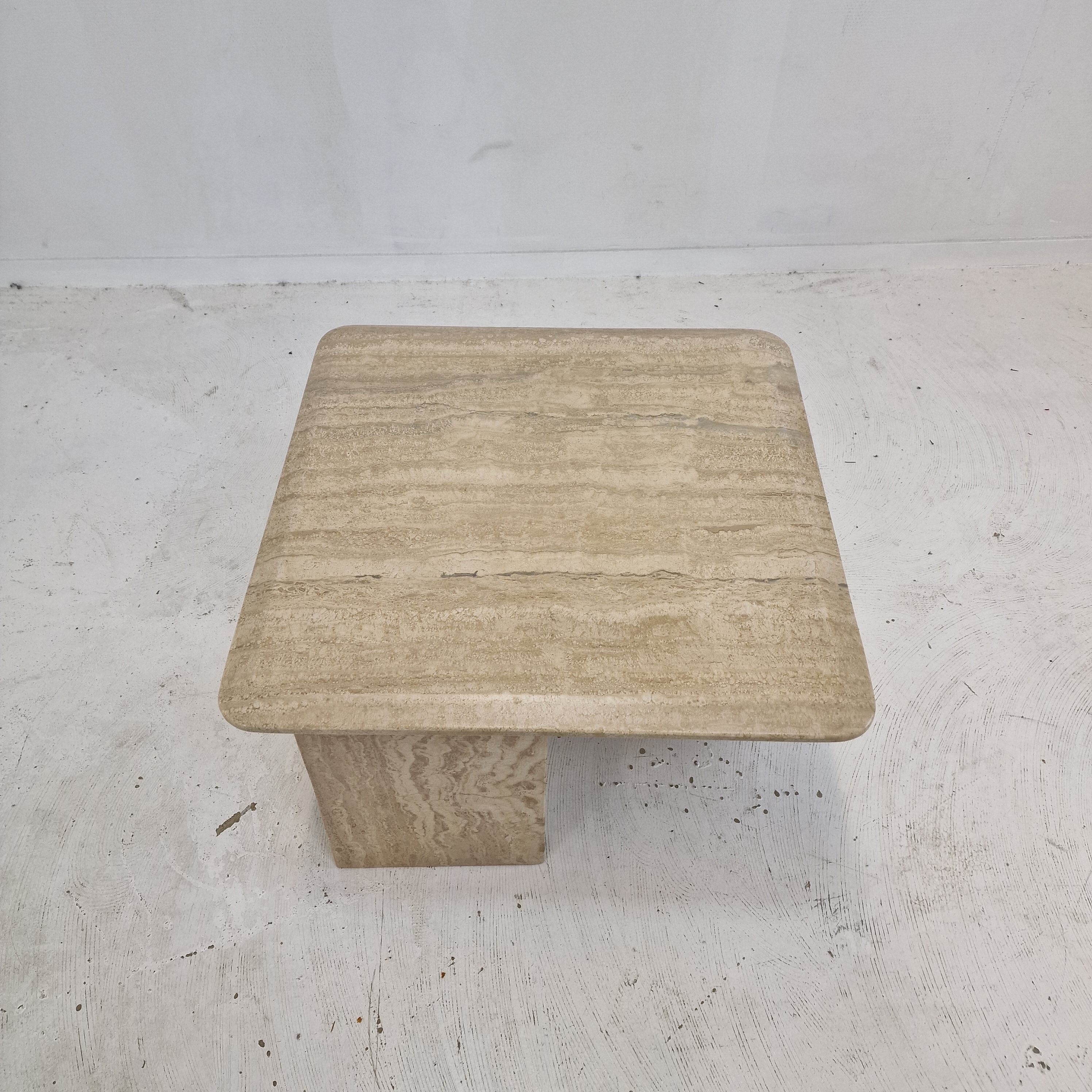 Italian Travertine Coffee Table, 1980's