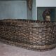 XXL woven basket antique, wicker basket, storage, baker's tool