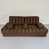 Old Daybed sofa design De Sede DS85 vintage 80s brown fabric
