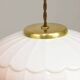 Mid-Century Italian Ceramic & Brass Pendant Lamps, Set of 2