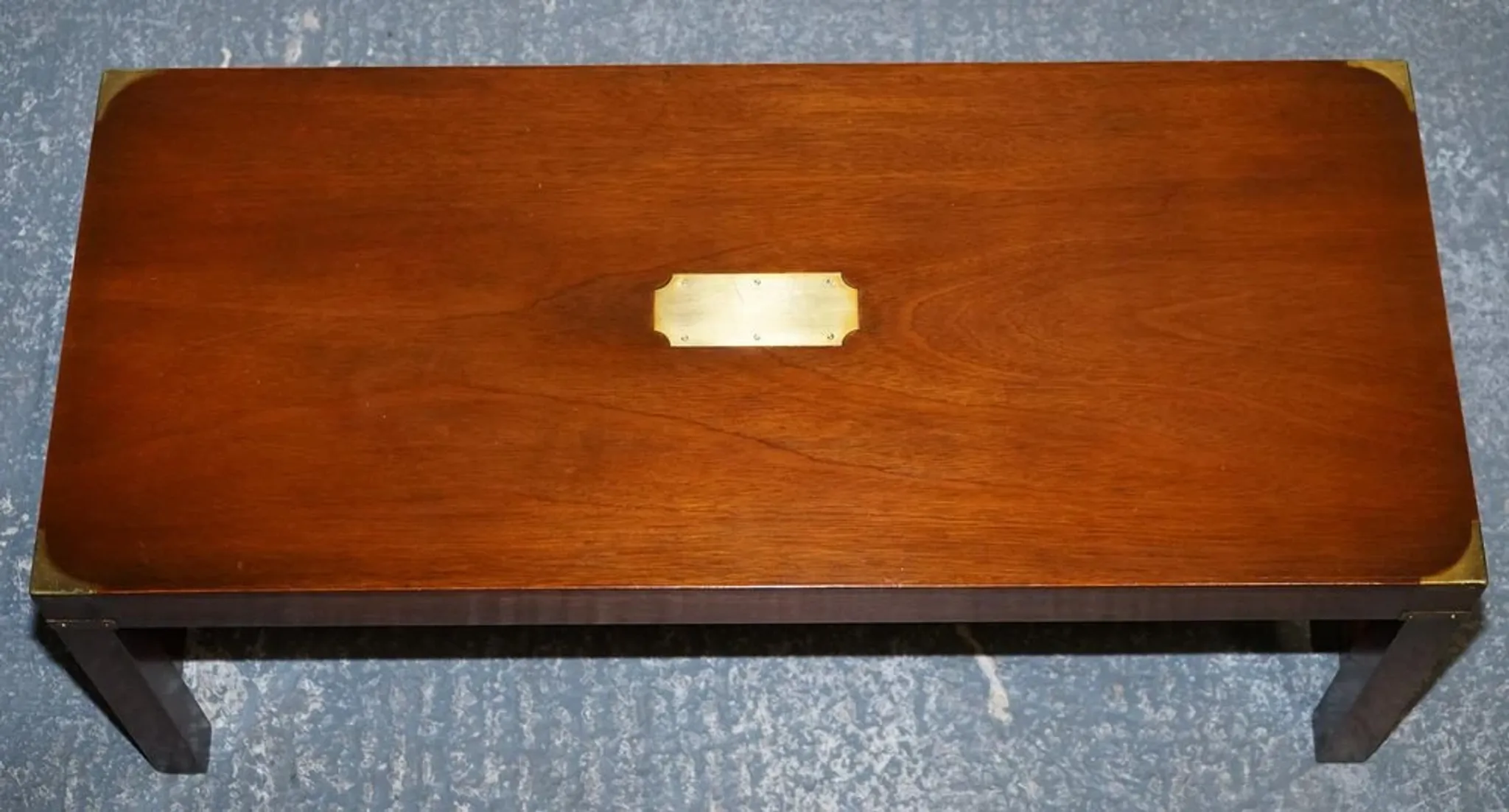 Vintage Military Campaign Coffee Table by REH Kennedy