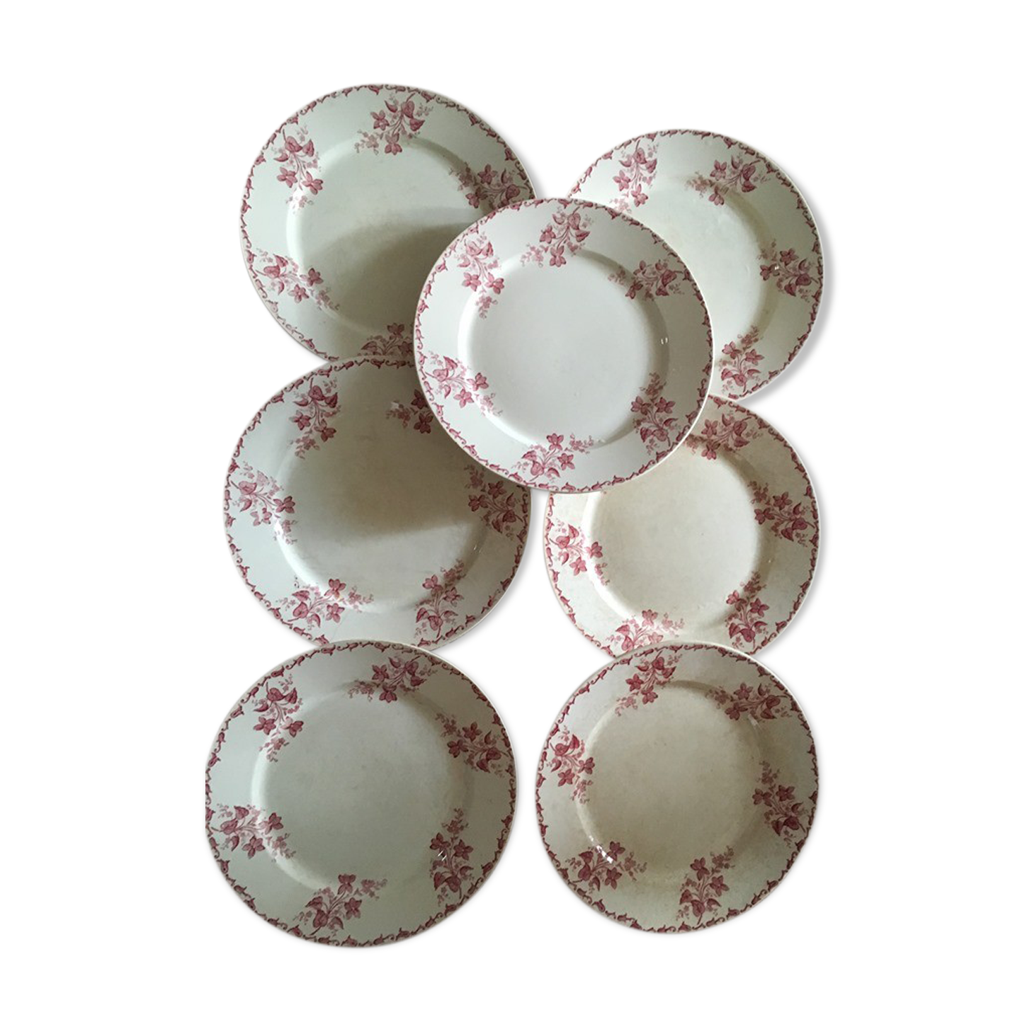 Flat plates Digoin Sarreguemines model "Margot"