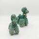 Lot of 2 royal poodles in 1960s spaghetti ceramic