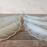 Opalescent glass leaf knife holder