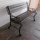 Old garden bench - wood and cast iron